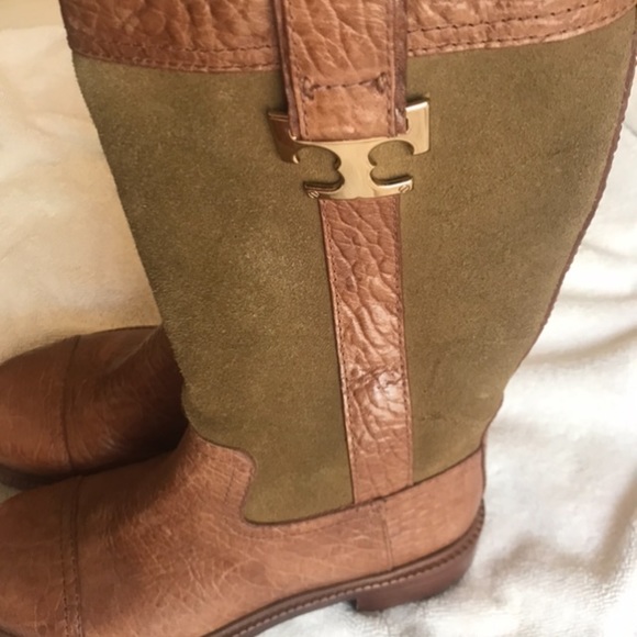 Olive colored Tory Burch boots ladies US size 5 - Picture 3 of 7